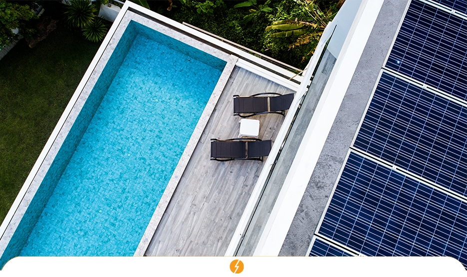 Casa com painel fotovoltaico