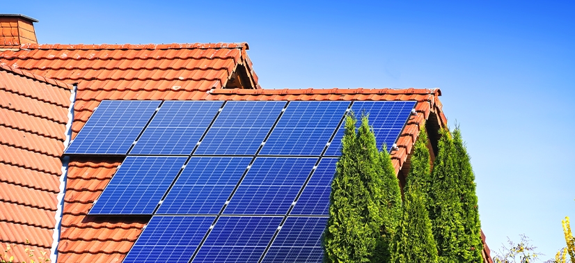 Casa com painel solar financiado