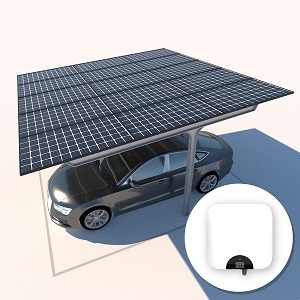 kit para garagem com placa solar