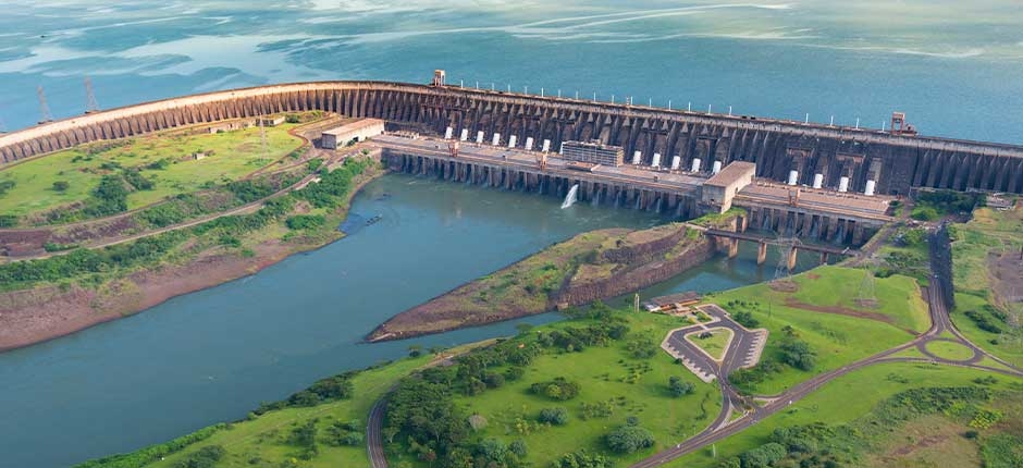 VISTA AEREA DA HIDRELÉTRICA DE ITAIPU