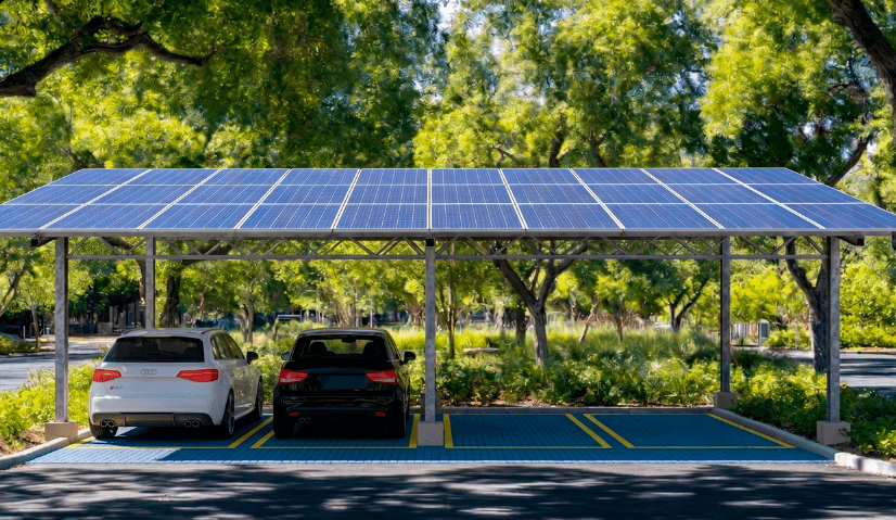 CARPORT SOLAR - IMAGEM GERADA POR IA