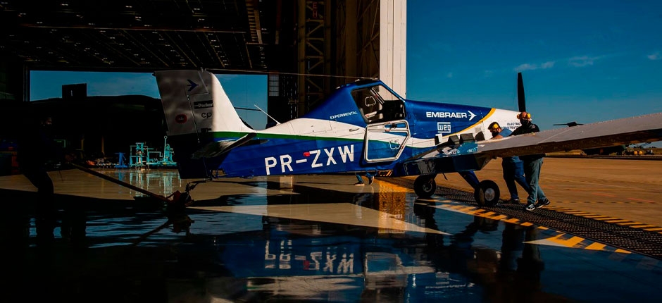 EMBRAER REALIZA PRIMEIROS ENSAIOS DE AVIÃO ELÉTRICO