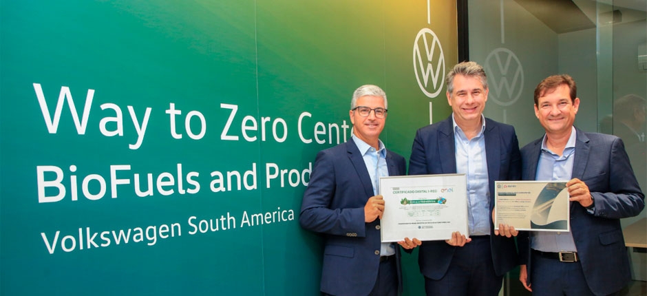 VOLKSWAGEN DO BRASIL RECEBE CERTIFICAÇÃO POR UTILIZAÇÃO DE ENERGIA RENOVÁVEL