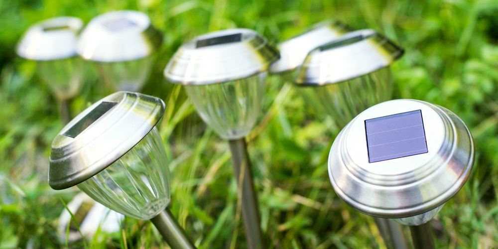 Luminária solar de jardim