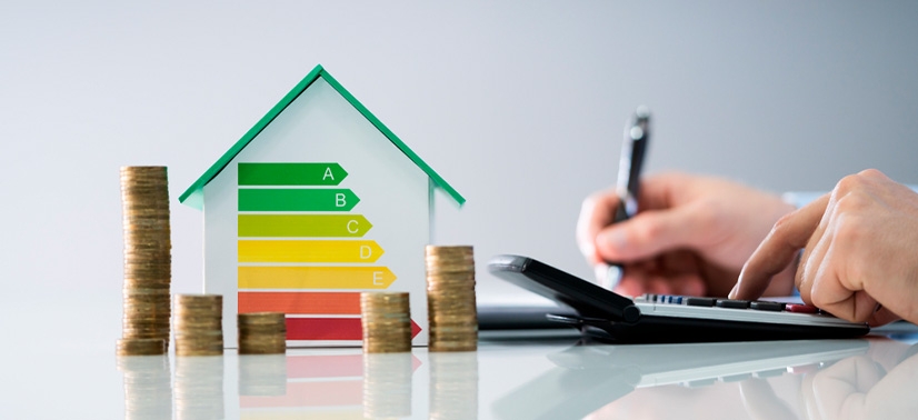 pessoa realizando cálculos de eficiência energética sobre os seus eletrodomésticos