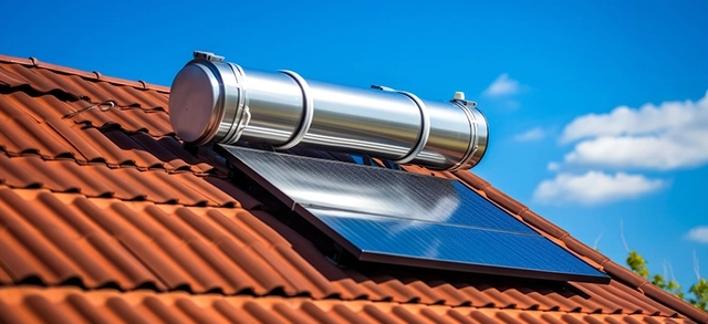 sistema de energia solar fotovoltaico hídrico sob o telhado de uma residência