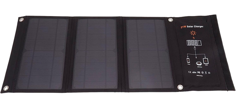 Pacote de carregamento dobrável de painel solar de 21W