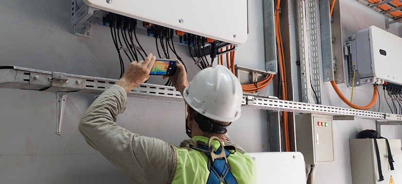 sistema on-grid sendo analisado