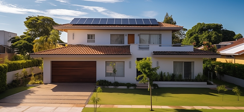 Casa em condominio com painel solar