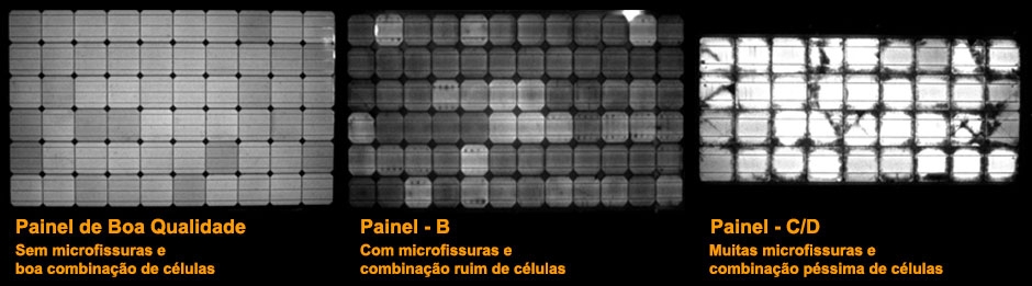 Teste de Eletroluminescência do Painel Solar - EL test